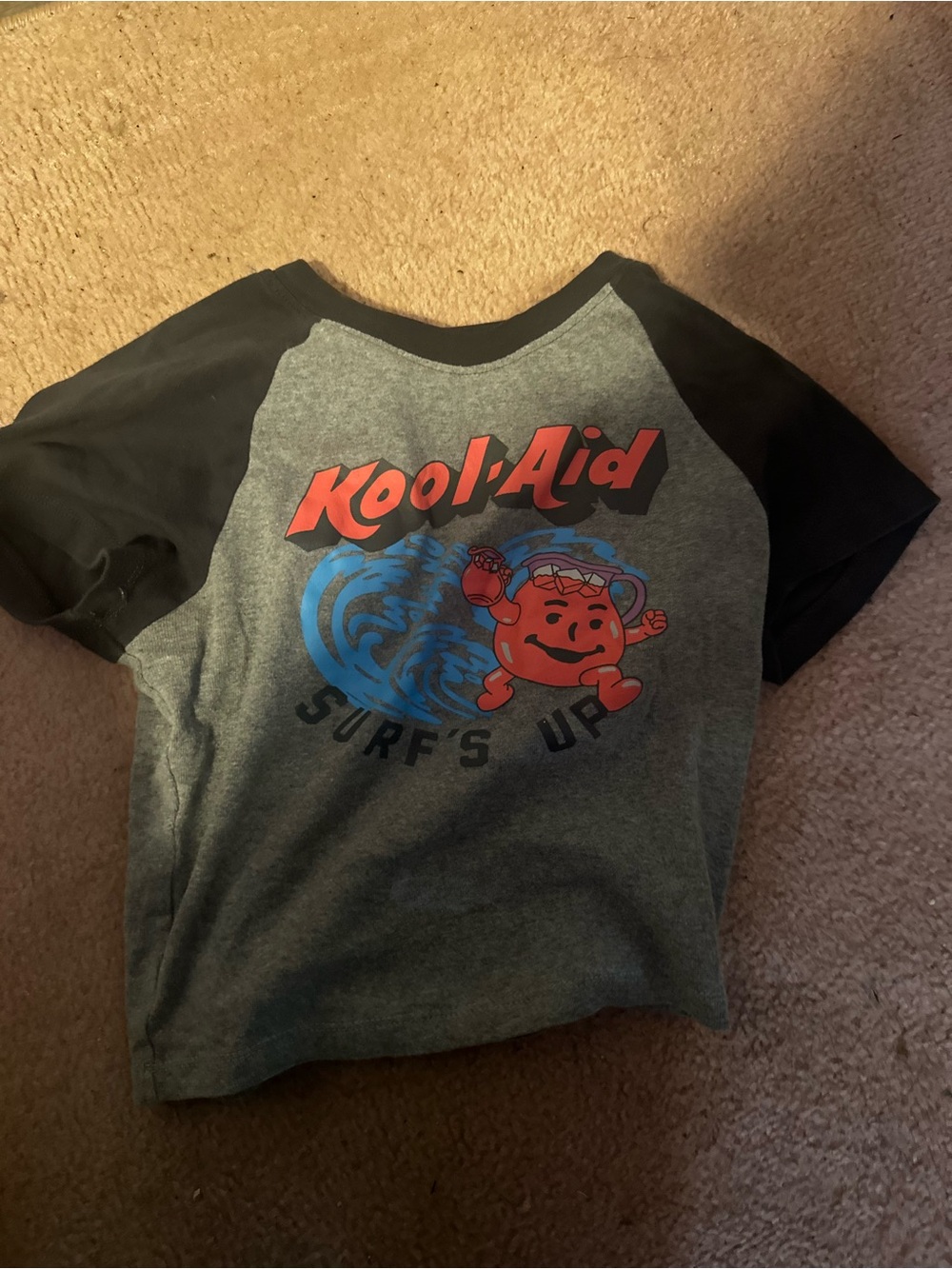 Kool-Aid 'Surf's Up' Gray & Black baby tee